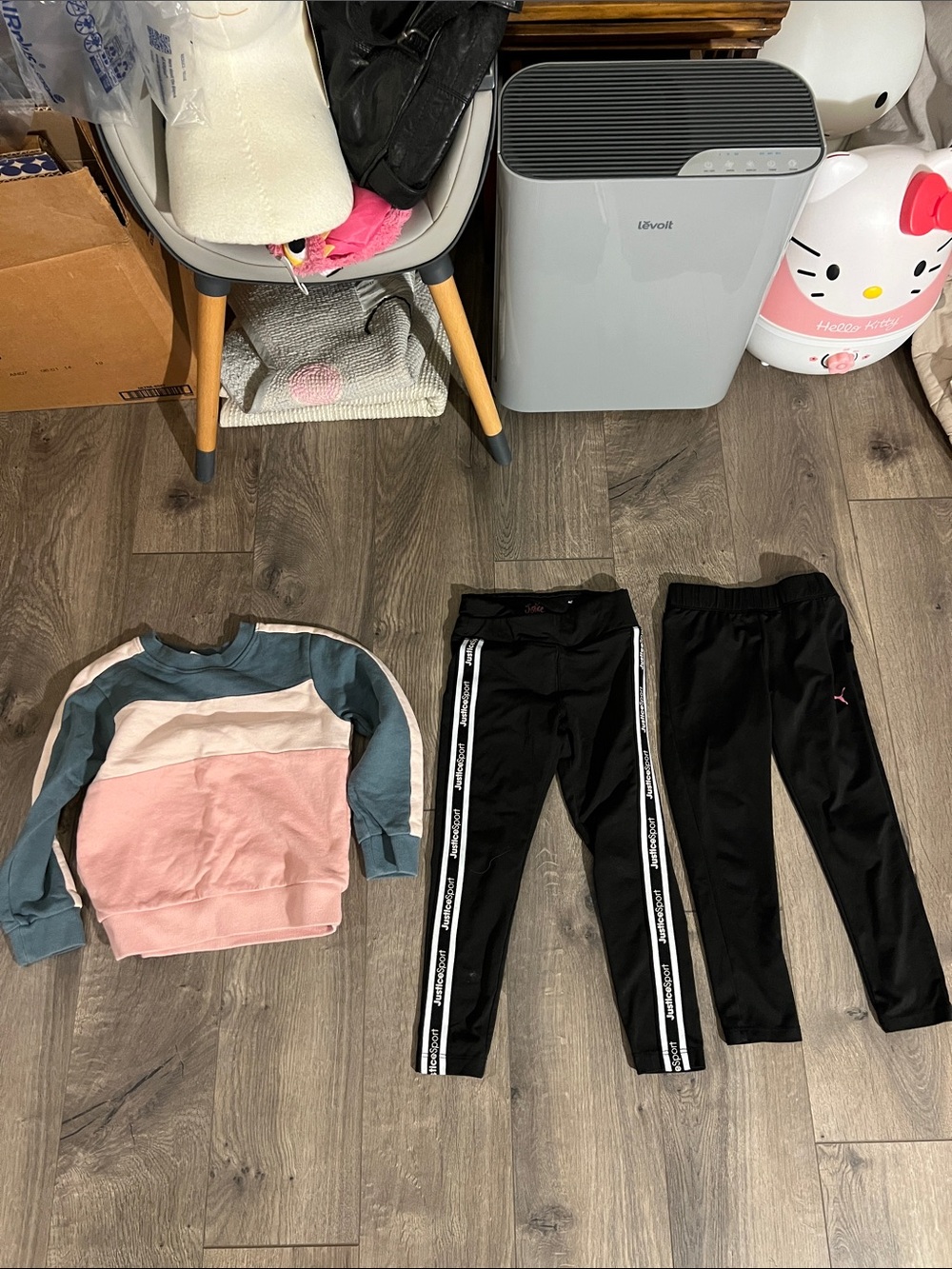 Girls 3pcs active sz 5-6 active sweatshirt + leggings bundle